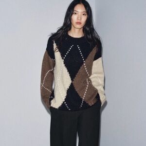 Zara argyle sweater